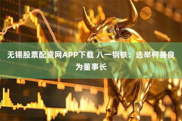 无锡股票配资网APP下载 八一钢铁：选举柯善良为董事长